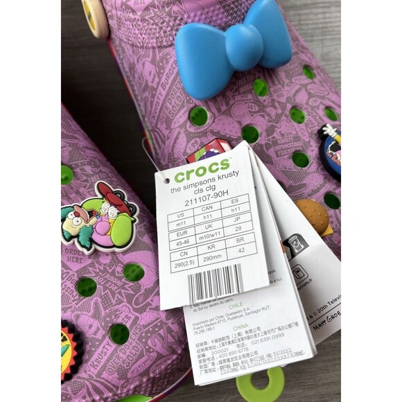 Crocs x The Simpsons Krusty the Clown Men's Classic Clog Size 11 NWT 211107-90H - Picture 5 of 10